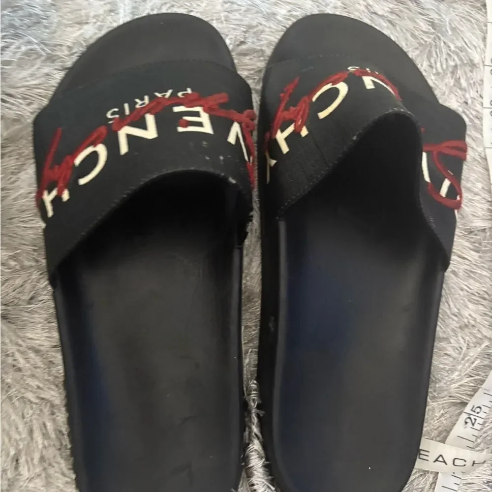 Givenchy logo slides unisex flats pool shoes flip flops slippers